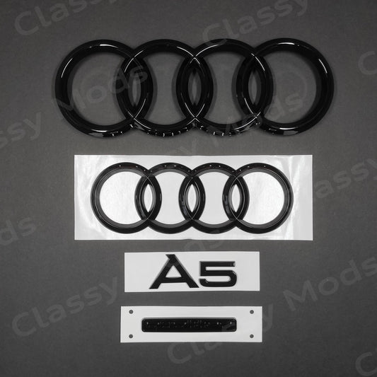Audi A5 Quattro COUPE Gloss Black Set 2020-2023 Facelift