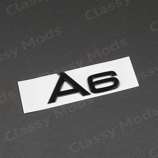 Audi A6 Gloss Black Rear Emblem Badge