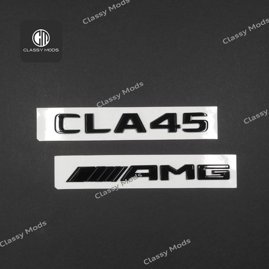 CLA45 AMG Gloss Black Rear Tailgate Emblem Badges