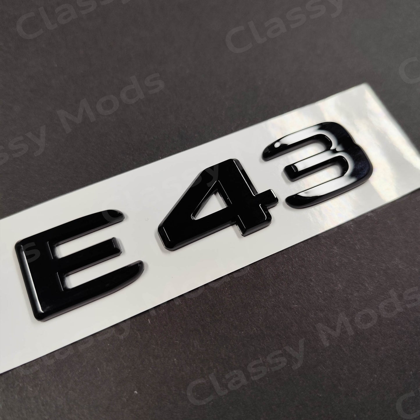 E43 Gloss Black Rear Tailgate Emblem Badge