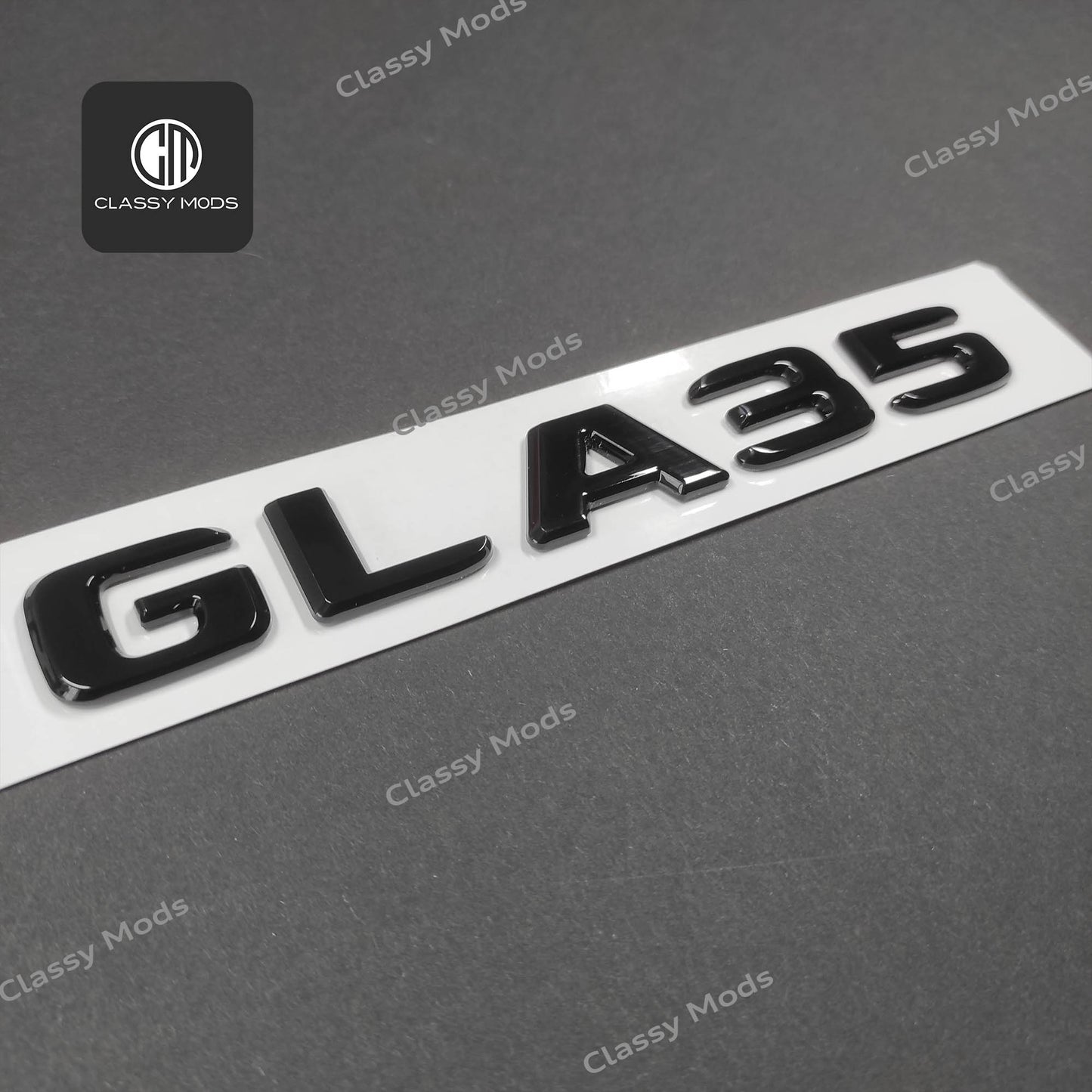 GLA35 Gloss Black Rear Tailgate Emblem Badge