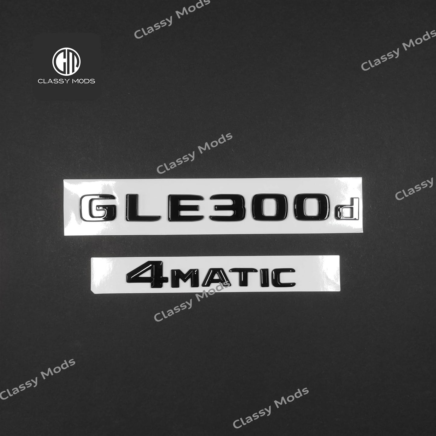 GLE300d 4matic Gloss Black Rear Tailgate Emblem Badges