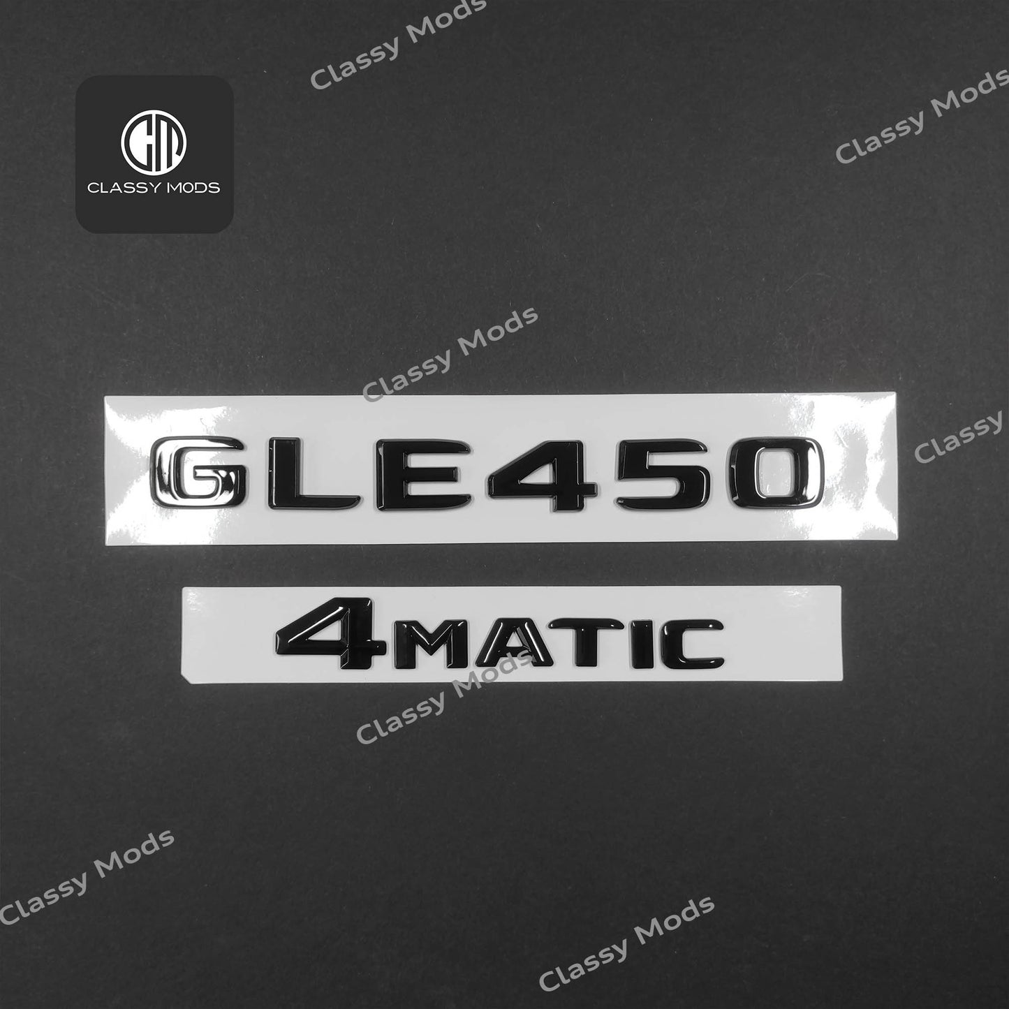 GLE450 4matic Gloss Black Rear Tailgate Emblem Badges