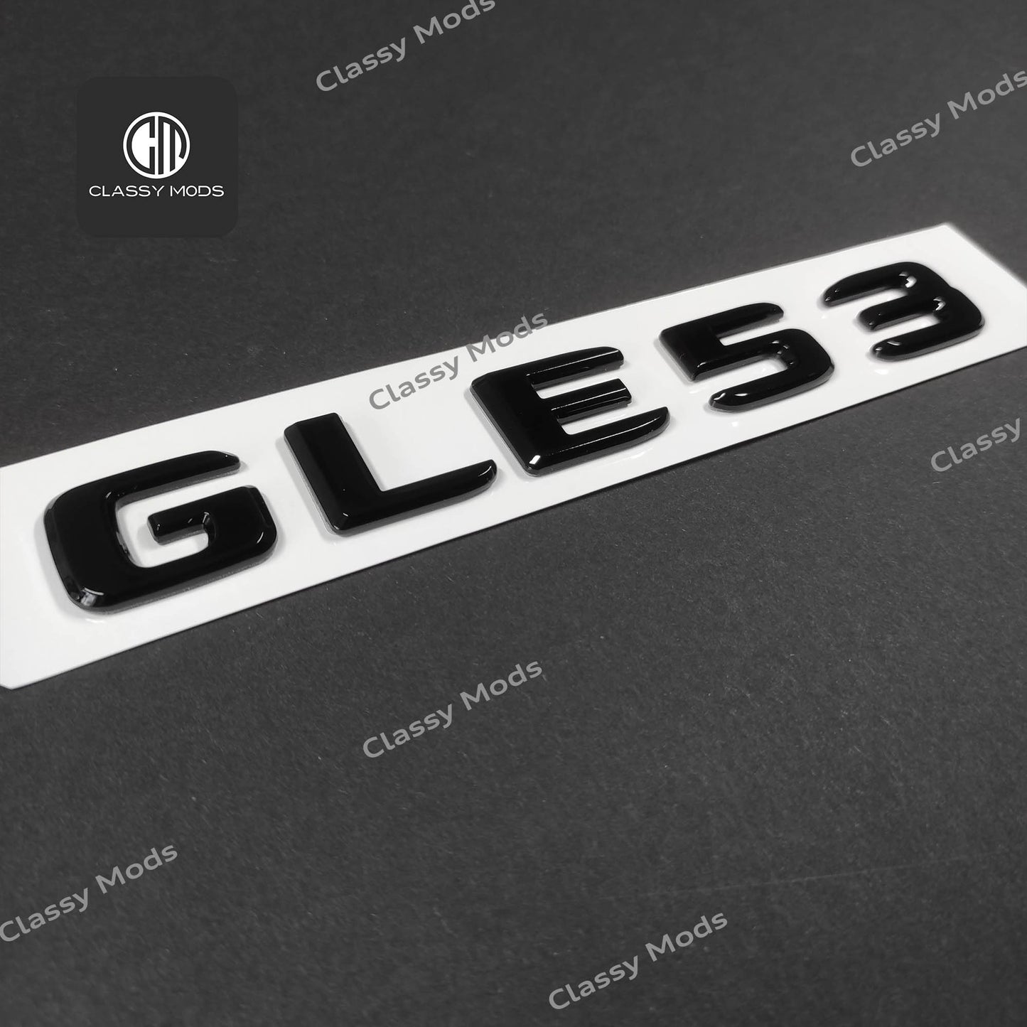 GLE53 Gloss Black Rear Tailgate Emblem Badge