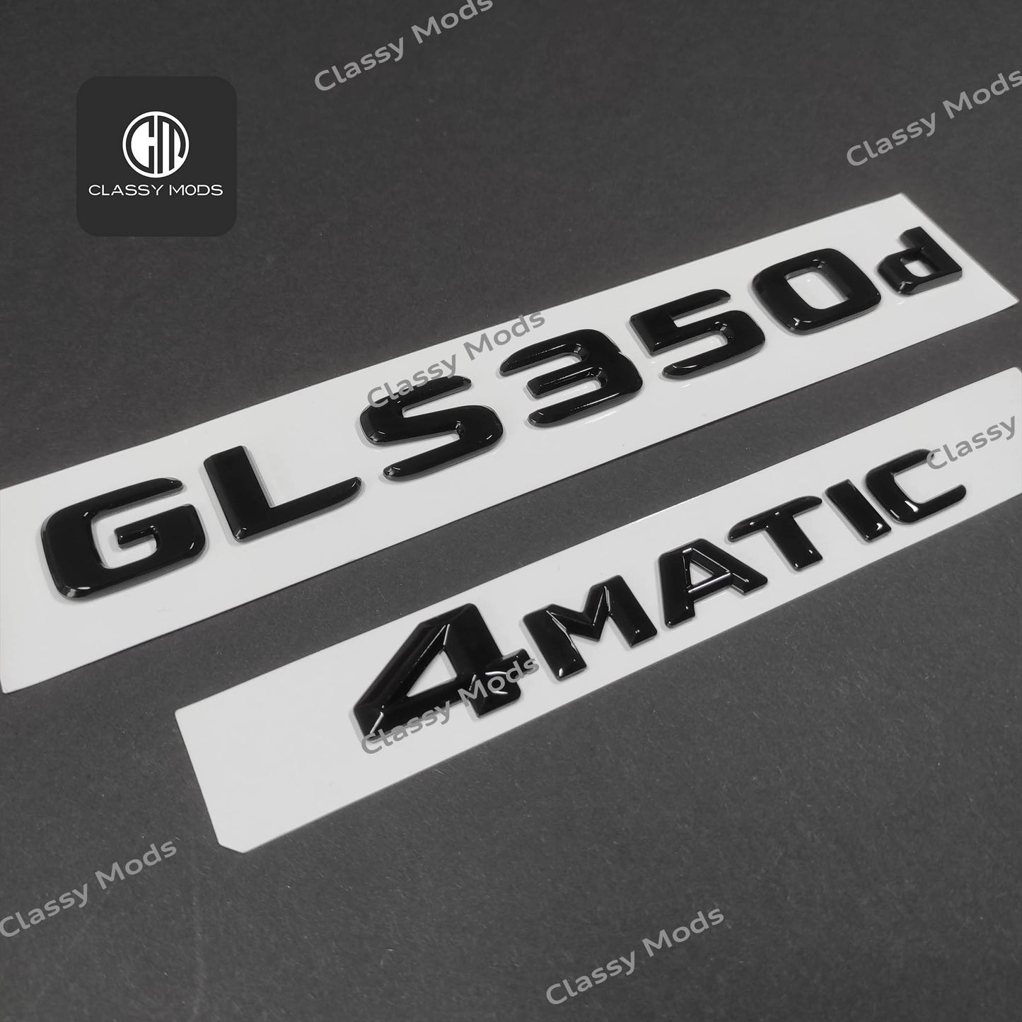 GLS350d 4matic Gloss Black Rear Tailgate Emblem Badges