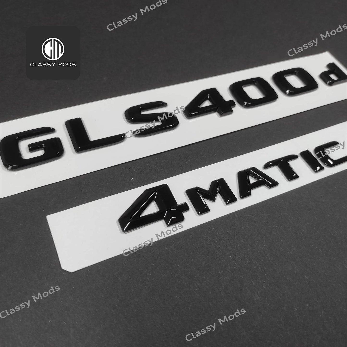 GLS400d 4matic Gloss Black Rear Tailgate Emblem Badges