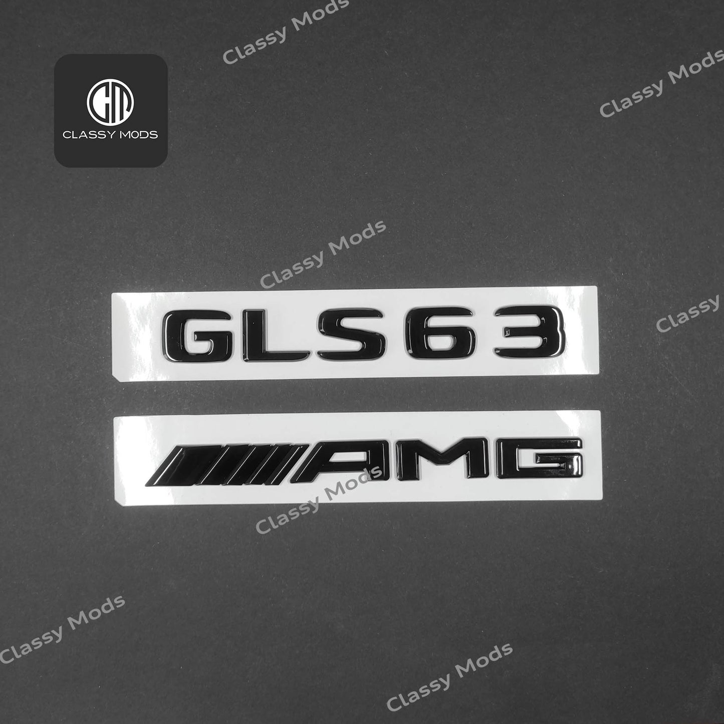 GLS63 AMG Gloss Black Rear Tailgate Emblem Badges