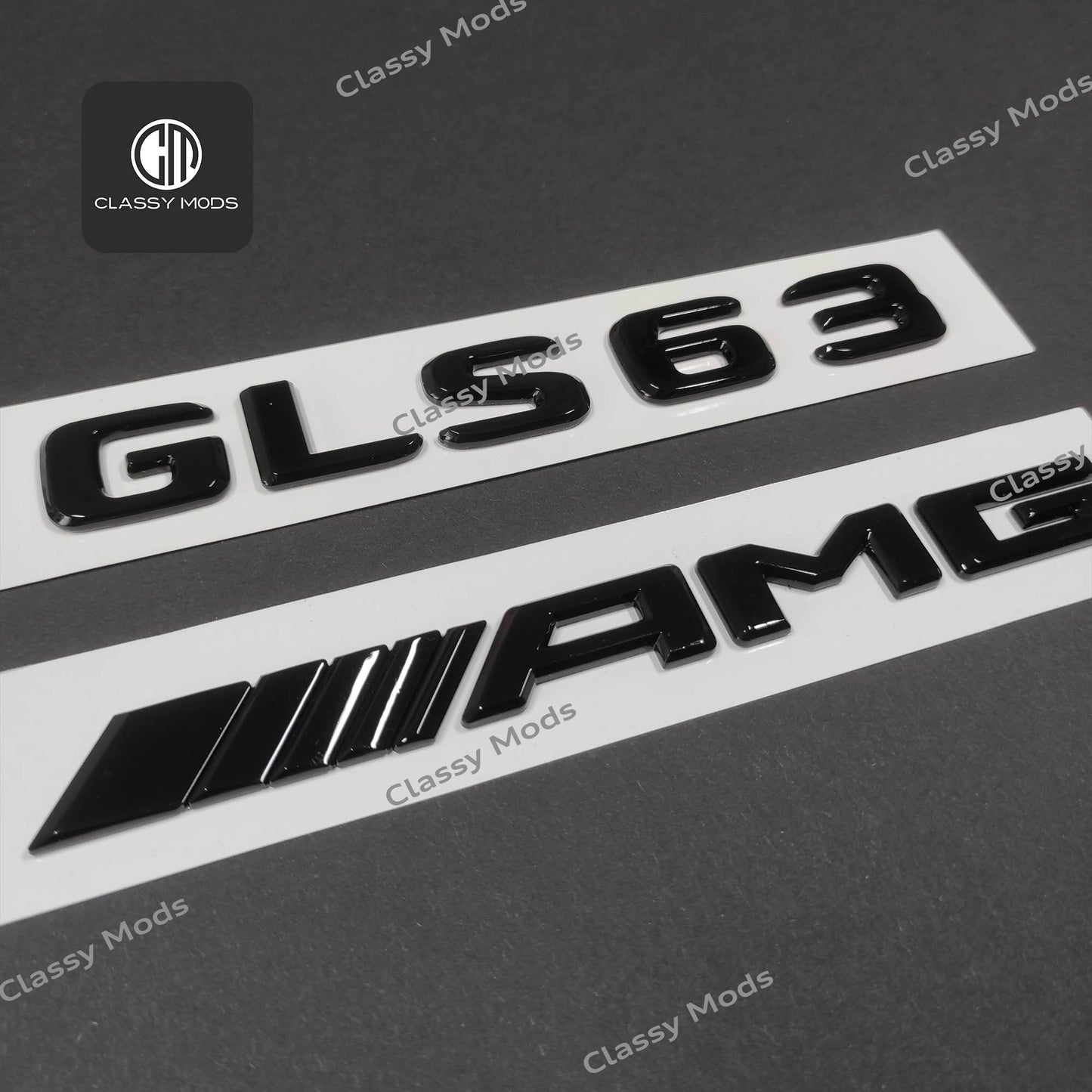 GLS63 AMG Gloss Black Rear Tailgate Emblem Badges