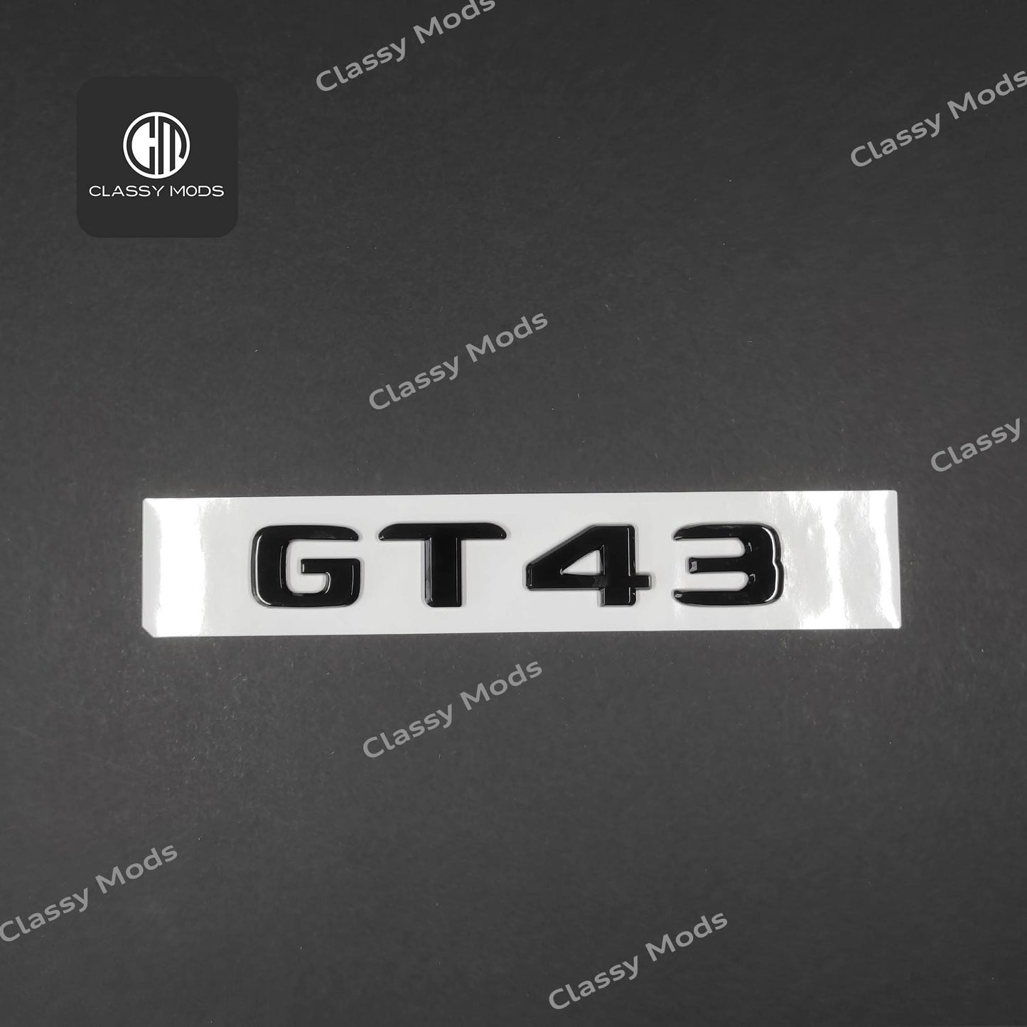 GT43 Gloss Black Rear Tailgate Emblem Badge