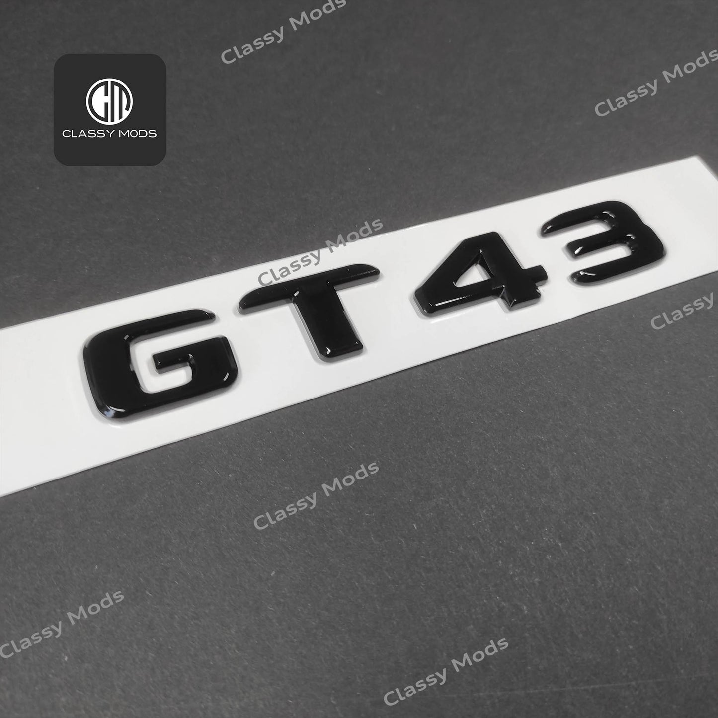 GT43 Gloss Black Rear Tailgate Emblem Badge