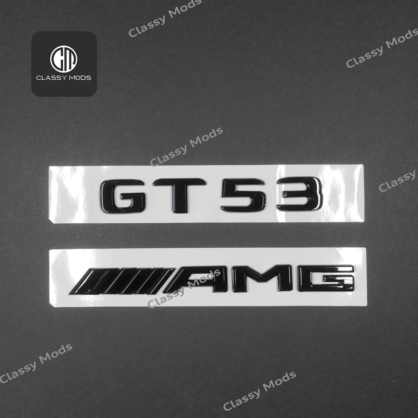 GT53 AMG Gloss Black Rear Tailgate Emblem Badges