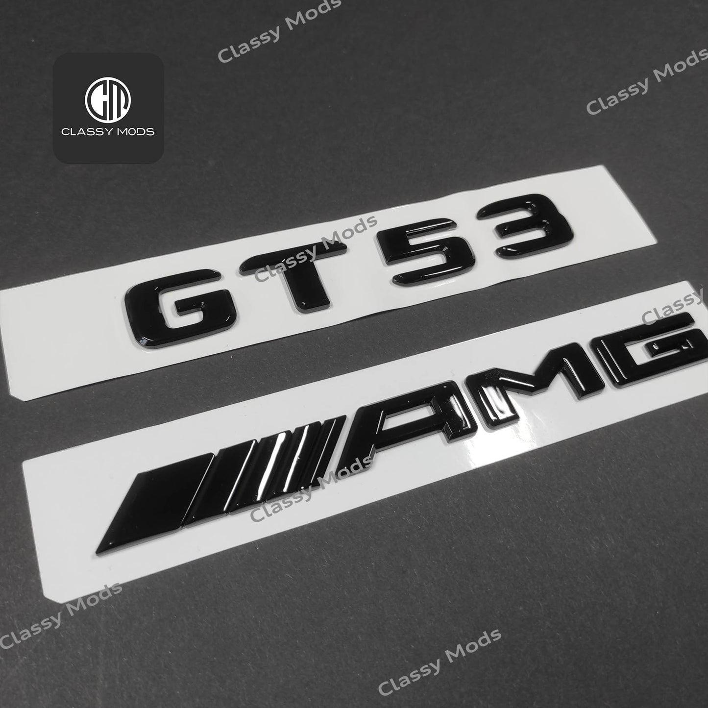 GT53 AMG Gloss Black Rear Tailgate Emblem Badges