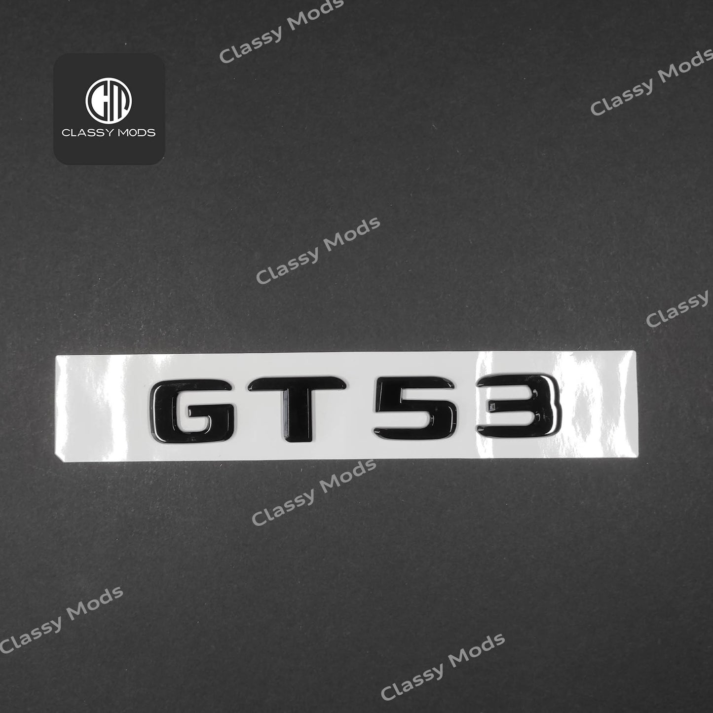 GT53 Gloss Black Rear Tailgate Emblem Badge