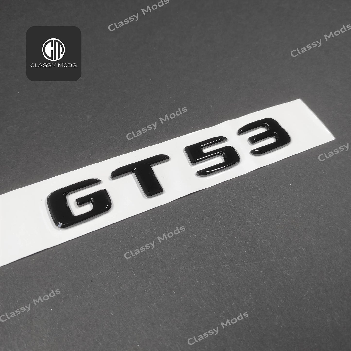 GT53 Gloss Black Rear Tailgate Emblem Badge