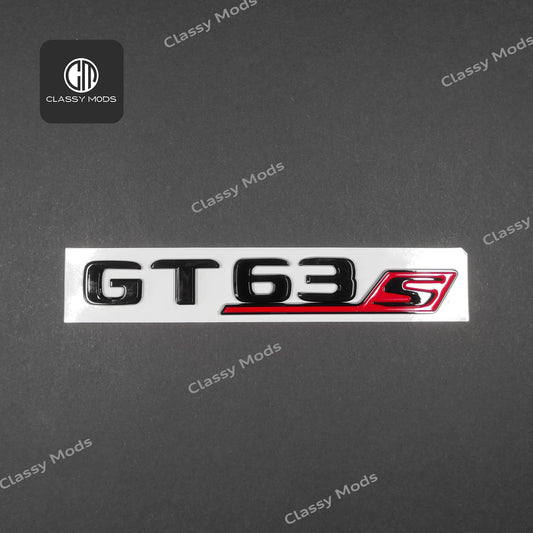 GT63s Gloss Black/Red Rear Tailgate Emblem Badge