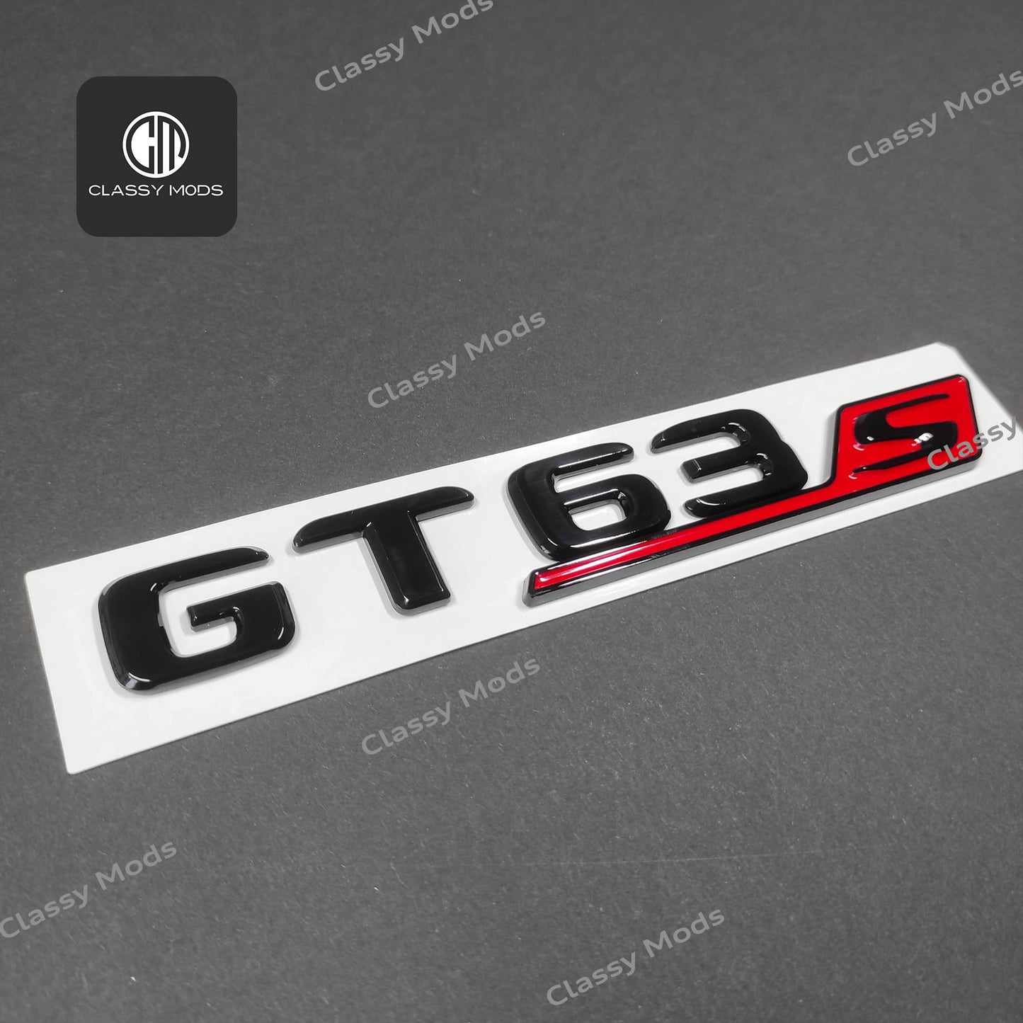 GT63s Gloss Black/Red Rear Tailgate Emblem Badge