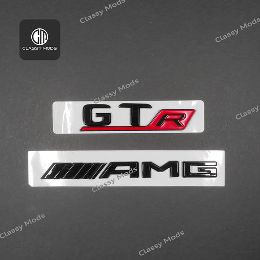 GTr AMG Gloss Black Rear Tailgate Emblem Badges