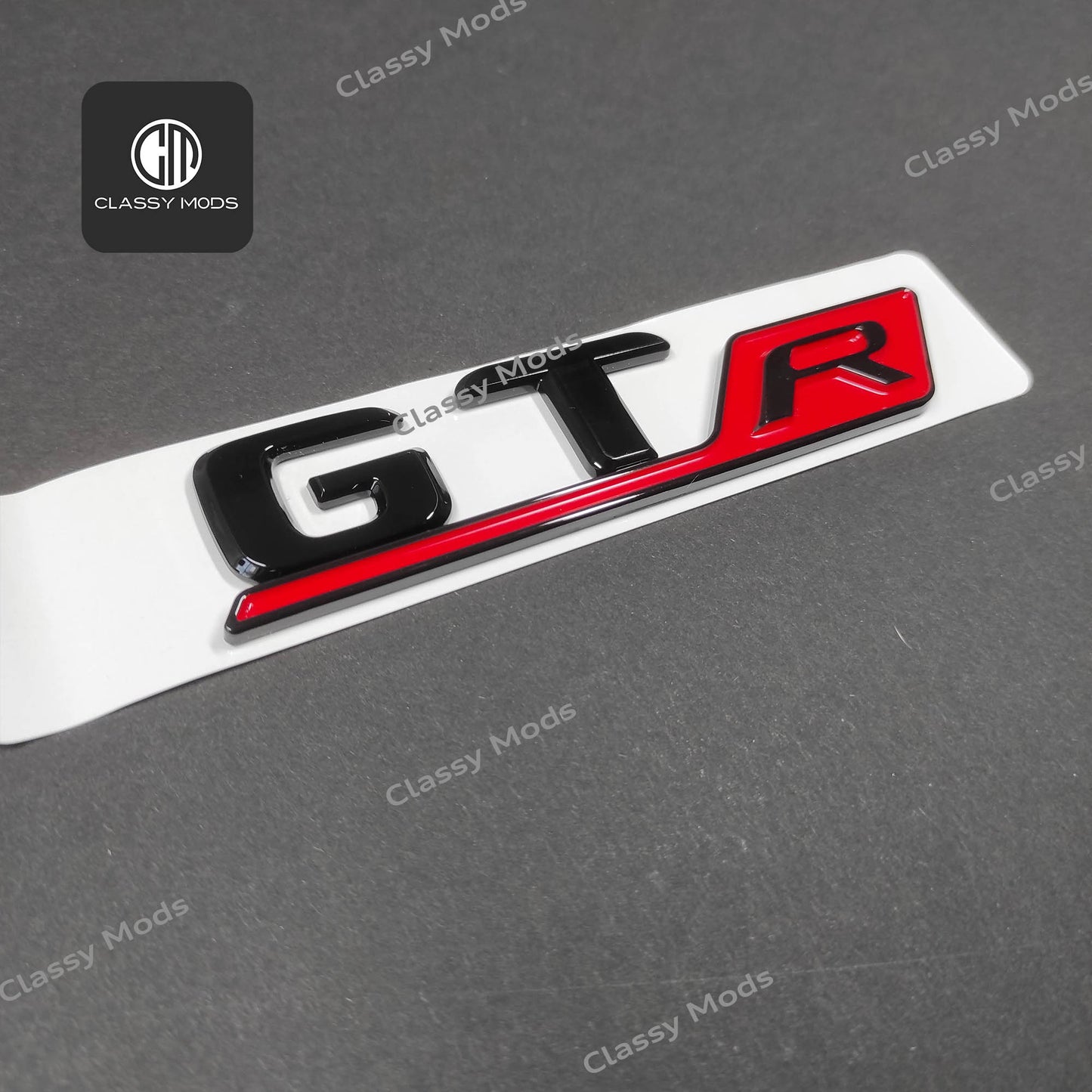 GTr Gloss Black/Red Rear Tailgate Emblem Badge