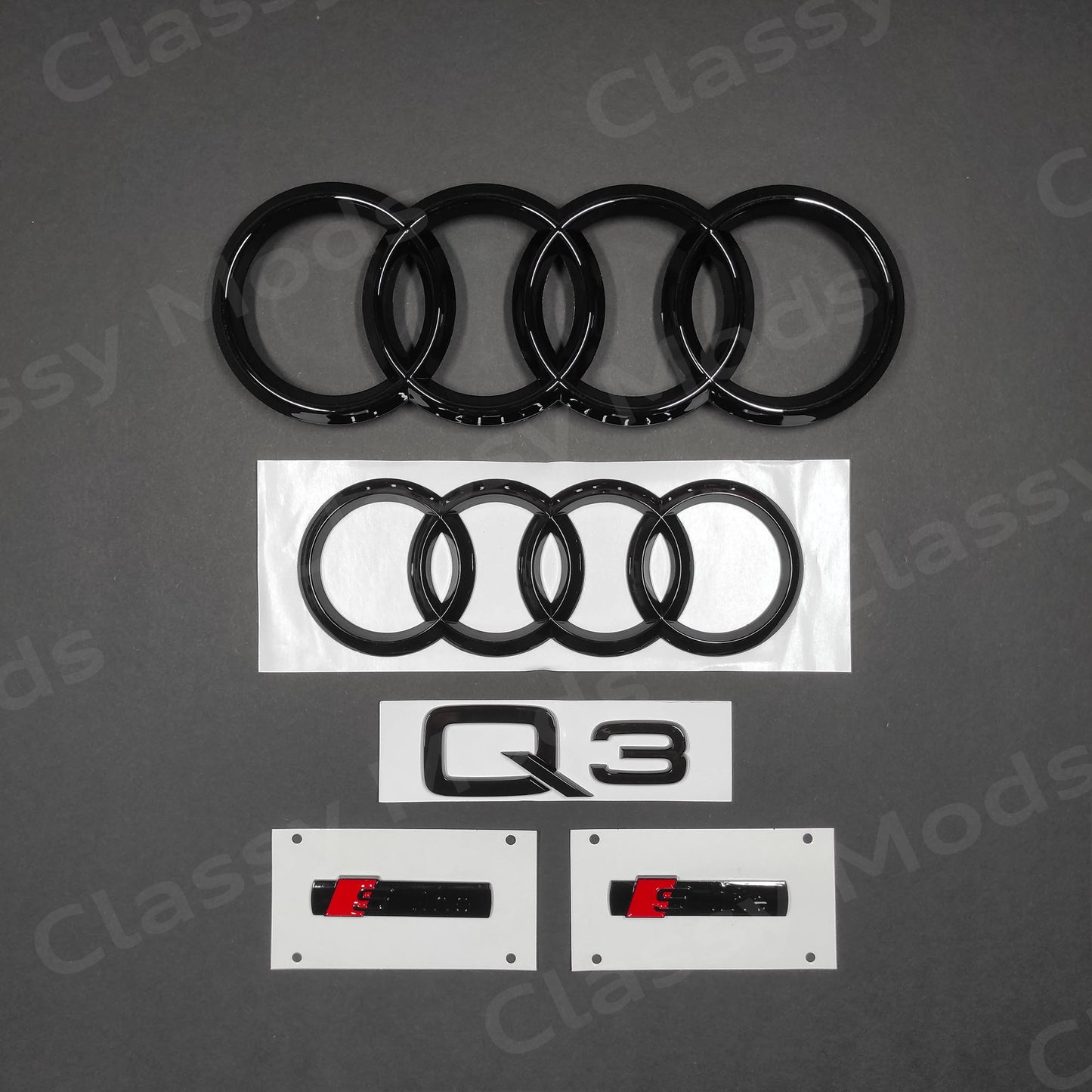 Audi Q3 Quattro S-Line Gloss Black Set 2015-2023