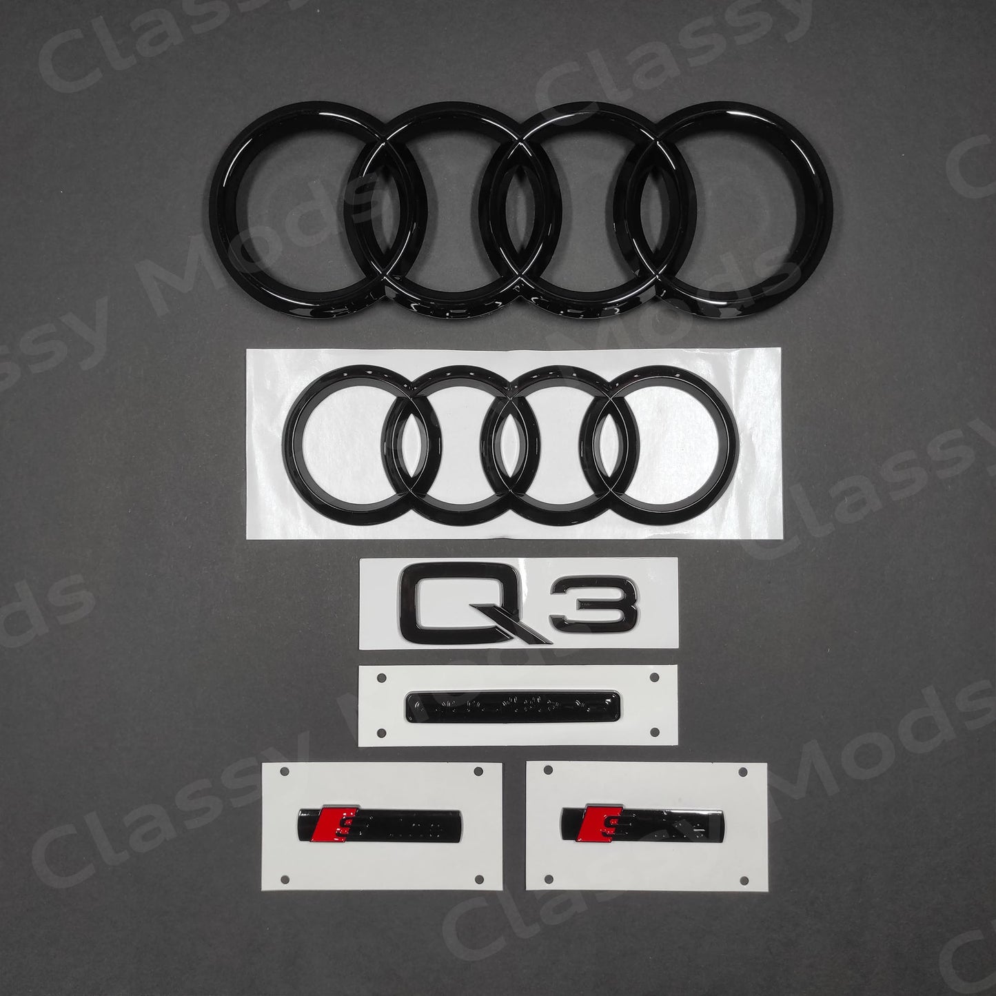 Audi Q3 Quattro S-Line Gloss Black Set 2015-2023