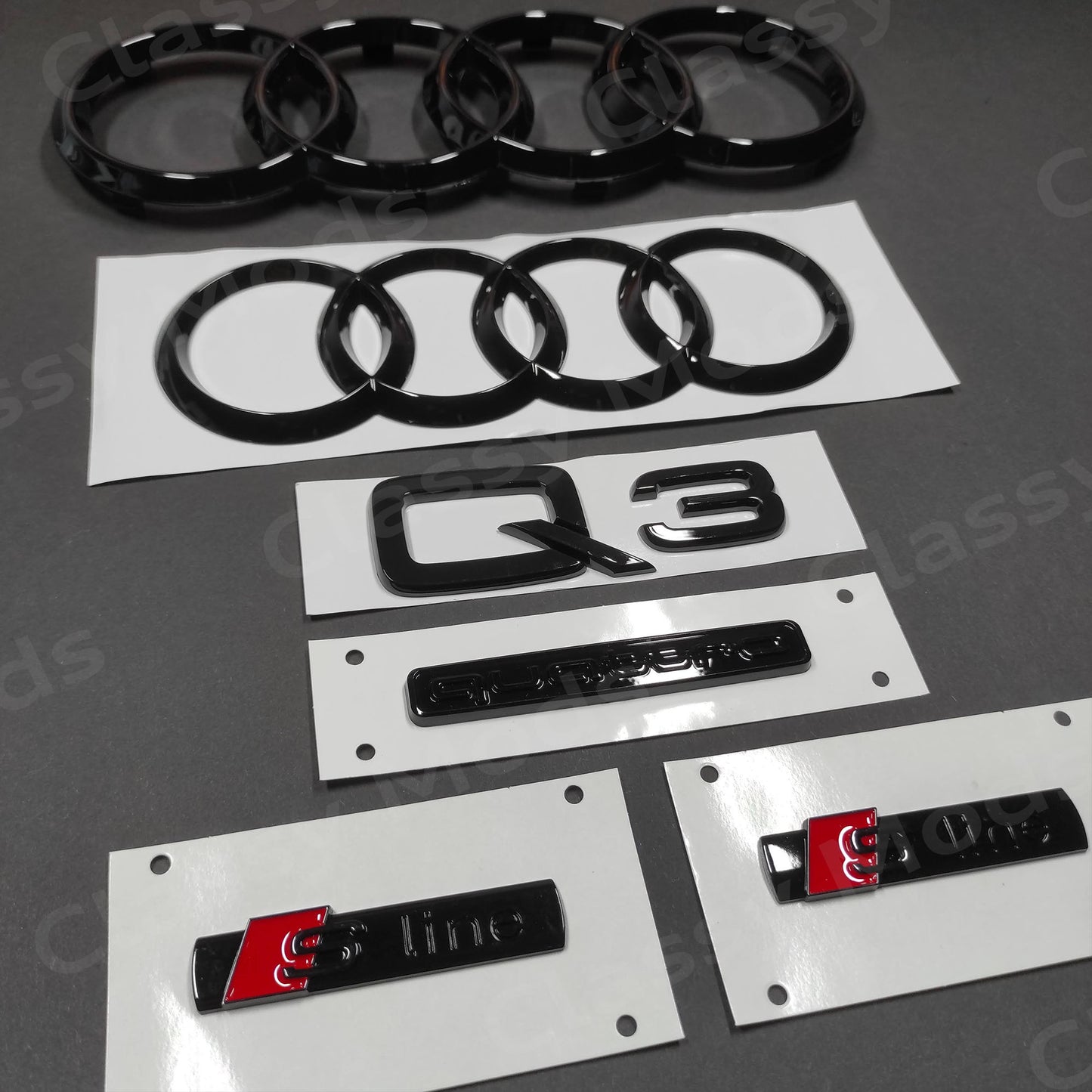 Audi Q3 Quattro S-Line Gloss Black Set 2015-2023