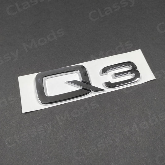 Audi Q3 Chrome Rear Emblem Badge