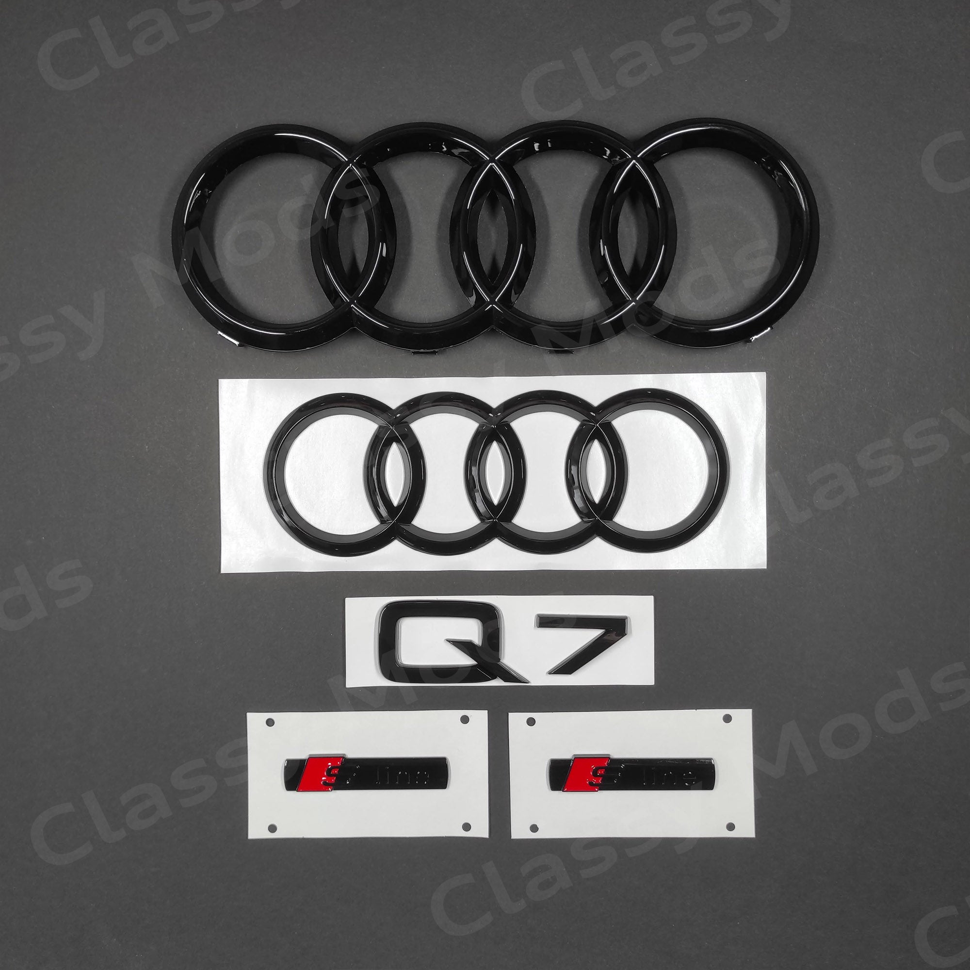 Audi 8W0064317B decoratieve folie ringen floretzilver Audi 8W0064317B decoratieve folie ringen floretzilver