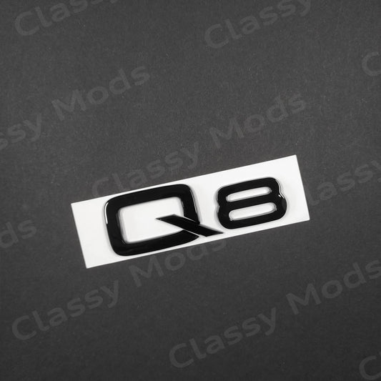 Audi Q8 Gloss Black Rear Emblem Badge