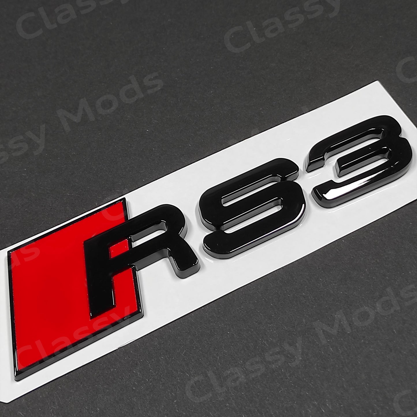 Audi RS3 Gloss Black Rear Emblem Badge