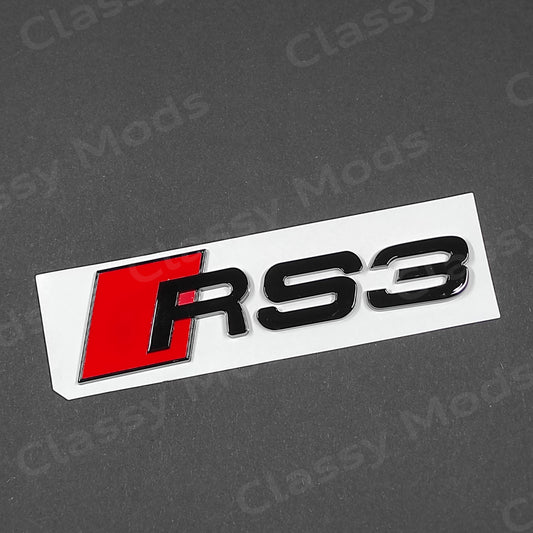 Audi RS3 Gloss Black Rear Emblem Badge