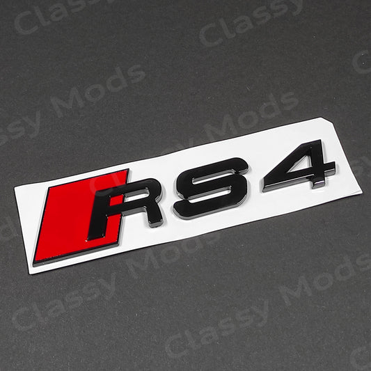 Audi RS4 Gloss Black Rear Emblem Badge