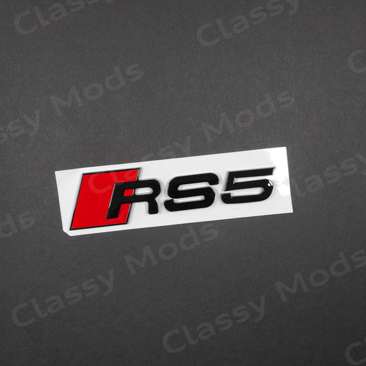 Audi RS5 Gloss Black Rear Emblem Badge