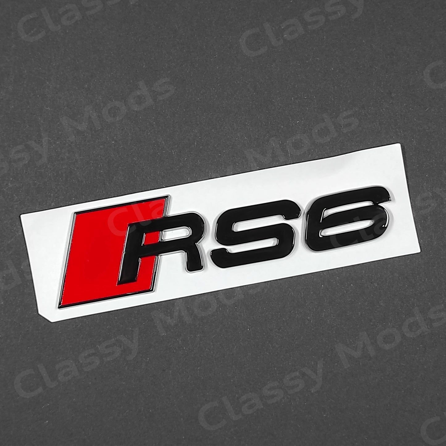 Audi RS6 Gloss Black Rear Emblem Badge