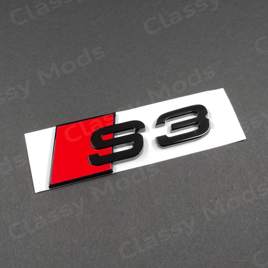 Audi S3 Gloss Black Rear Emblem Badge