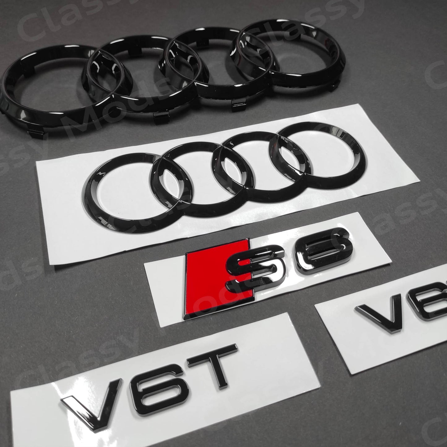 Audi S6 V6T Gloss Black Set 2012-2018