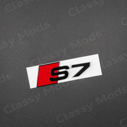 Audi S7 Gloss Black Rear Emblem Badge