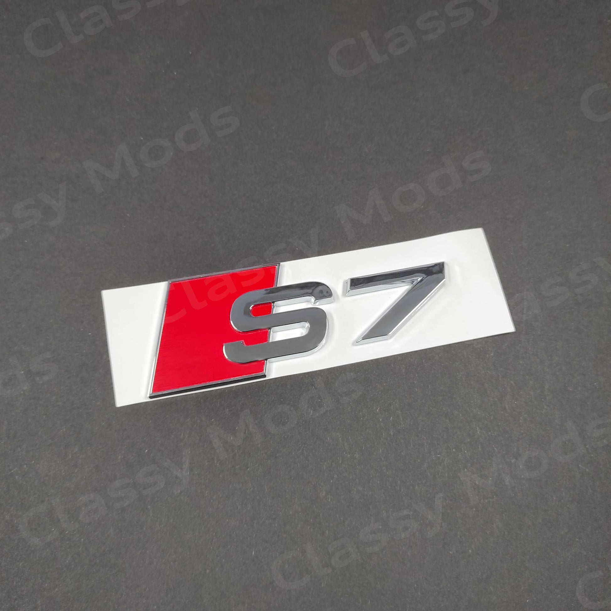 Audi S7 Rear Emblem Badge Chrome – Classy Mods