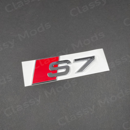 Audi S7 Rear Emblem Badge Chrome