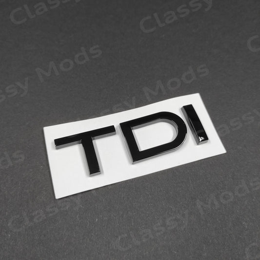 Audi TDI Gloss Black Rear Emblem Badge