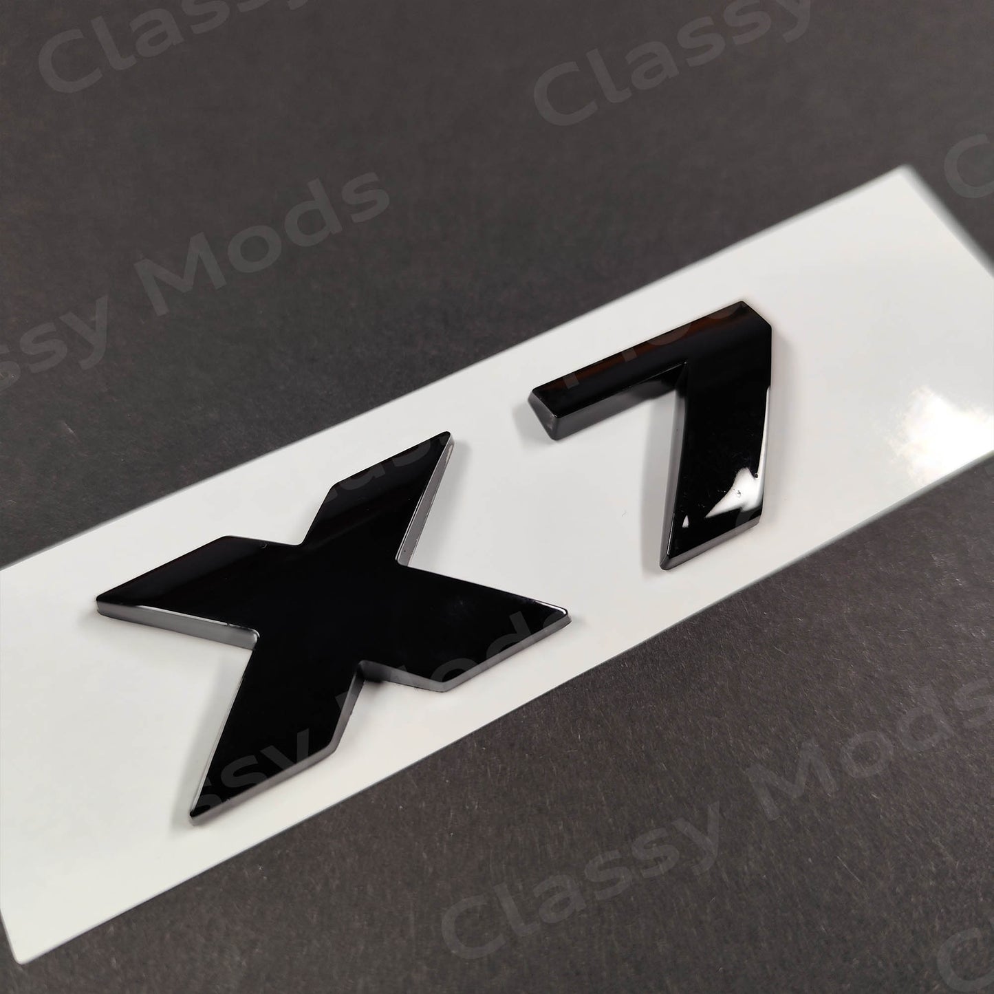 BMW X7 M60i Gloss Black Badges Set